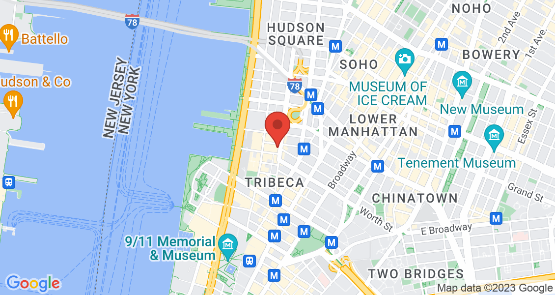 Google Map for 99 Hudson Street 5th Fl New York, NY, 10013